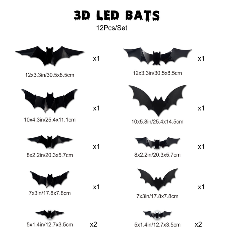 3D Vleermuis LED Wandlamp Decoratie