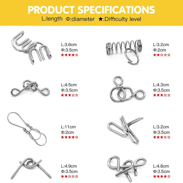 ⏳Tijdelijke Aanbieding⏰Kettingpuzzel: Ontwar de Metaal Links!⛓️