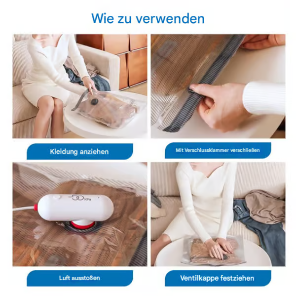 🔥6-delig USB elektrische vacuümpakket – Besparing van ruimte, reizen met weinig bagage!