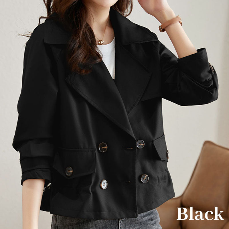 Korte mode-trenchcoat in Koreaanse stijl