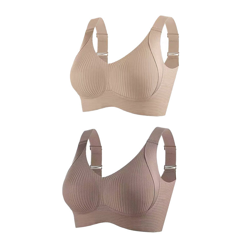 🎁Koop 1, krijg 3 pakketten💕Dames rib-kousen beha push-up draadloos & verstelbaar🌸