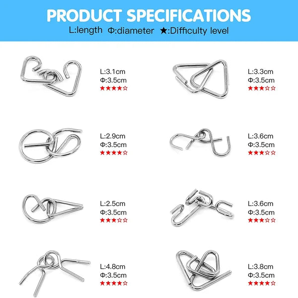 ⏳Tijdelijke Aanbieding⏰Kettingpuzzel: Ontwar de Metaal Links!⛓️