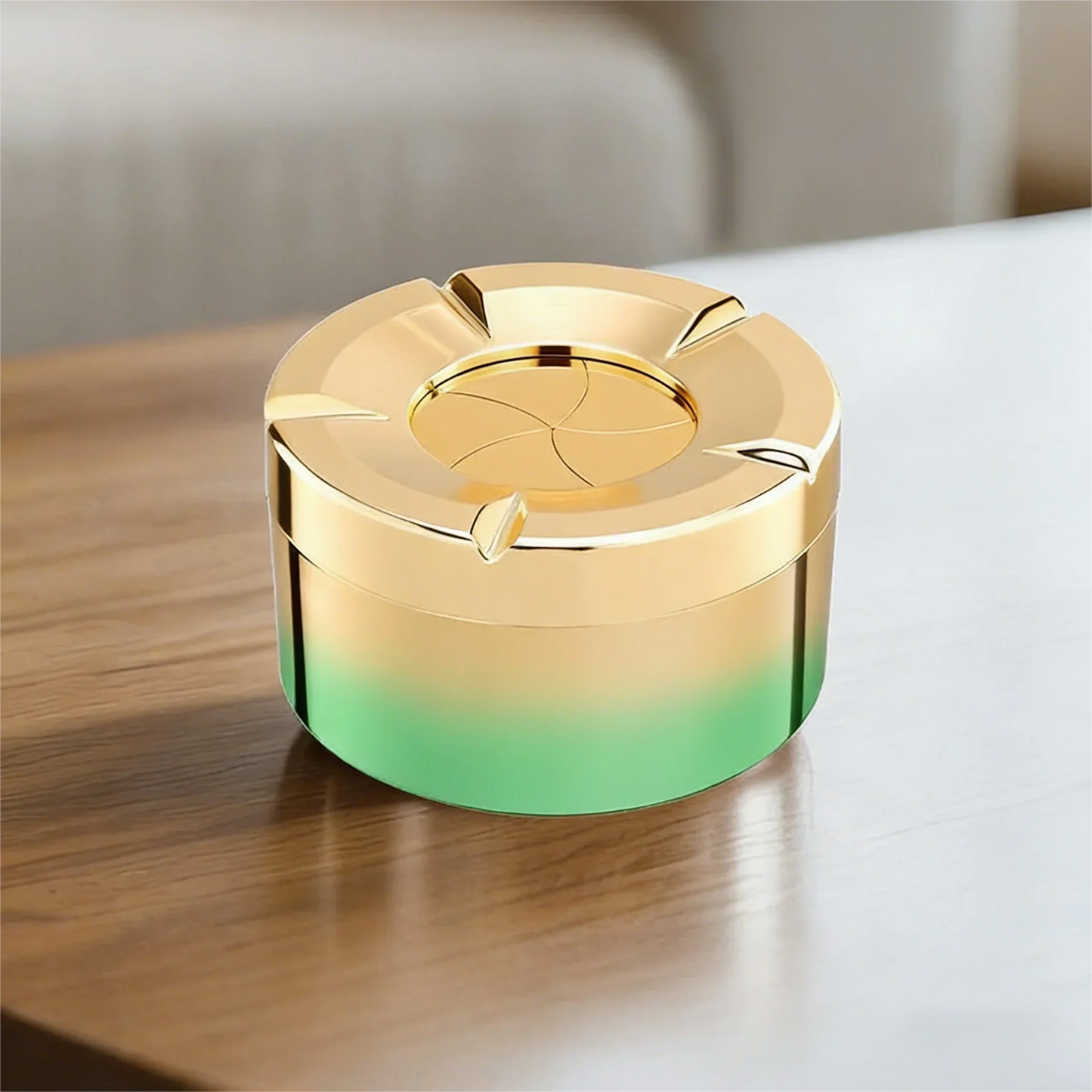 🔥360° draaibare asbak van roestvrij staal 🚬 Geurvrij & met sigarettenhouder voor in de auto & thuis