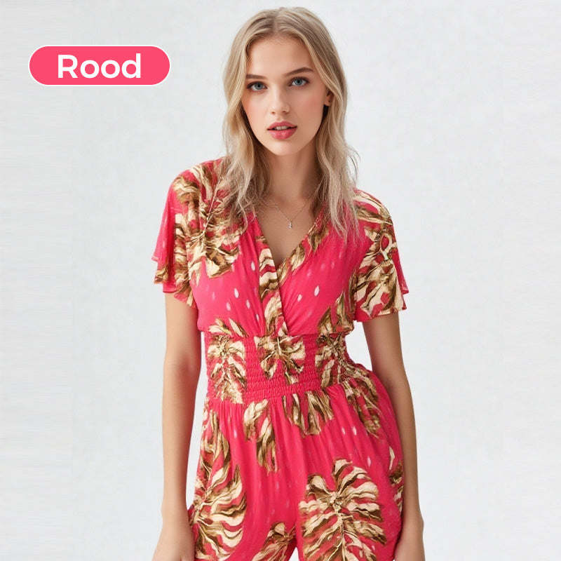 🌸Uitverkoop 57% korting🔥Casual Bloemen Polka Dot Pocket Rompers