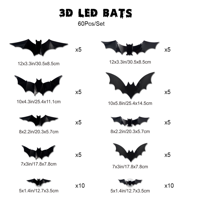 3D Vleermuis LED Wandlamp Decoratie