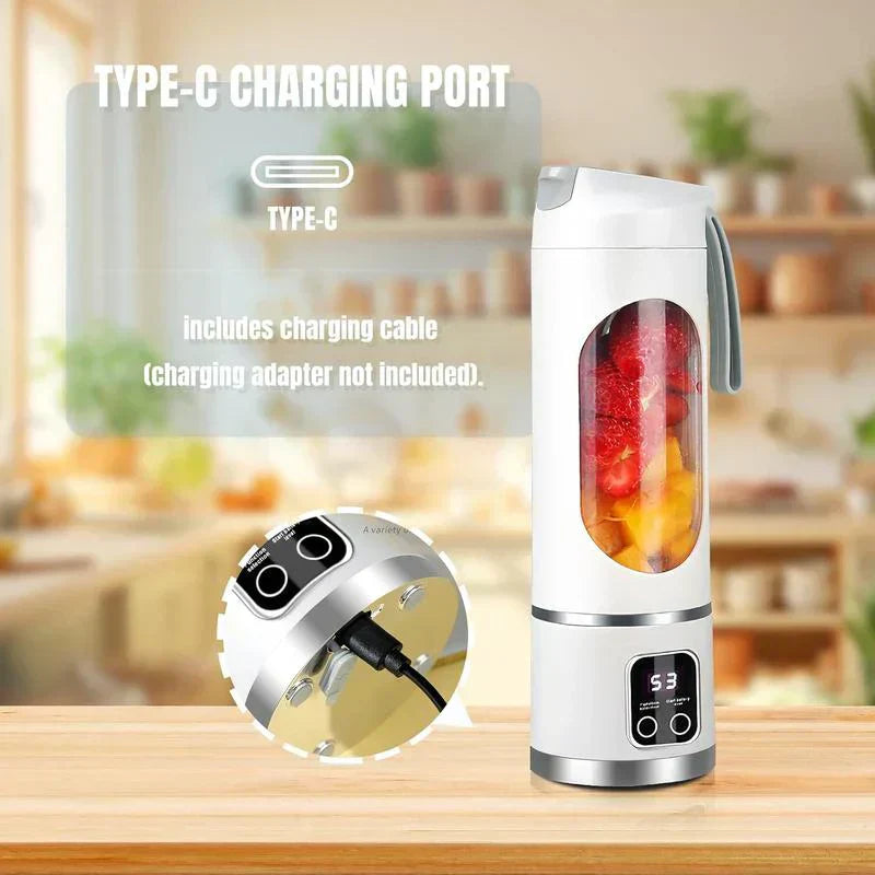 🍊 Verse Smoothies Overal! Draagbare Snoerloze Blender met Power Display