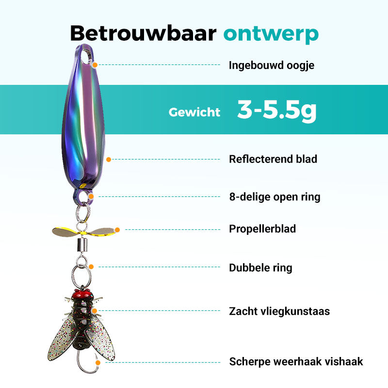 🎣Metalen propeller-viskunstaas voor het vangen van vis