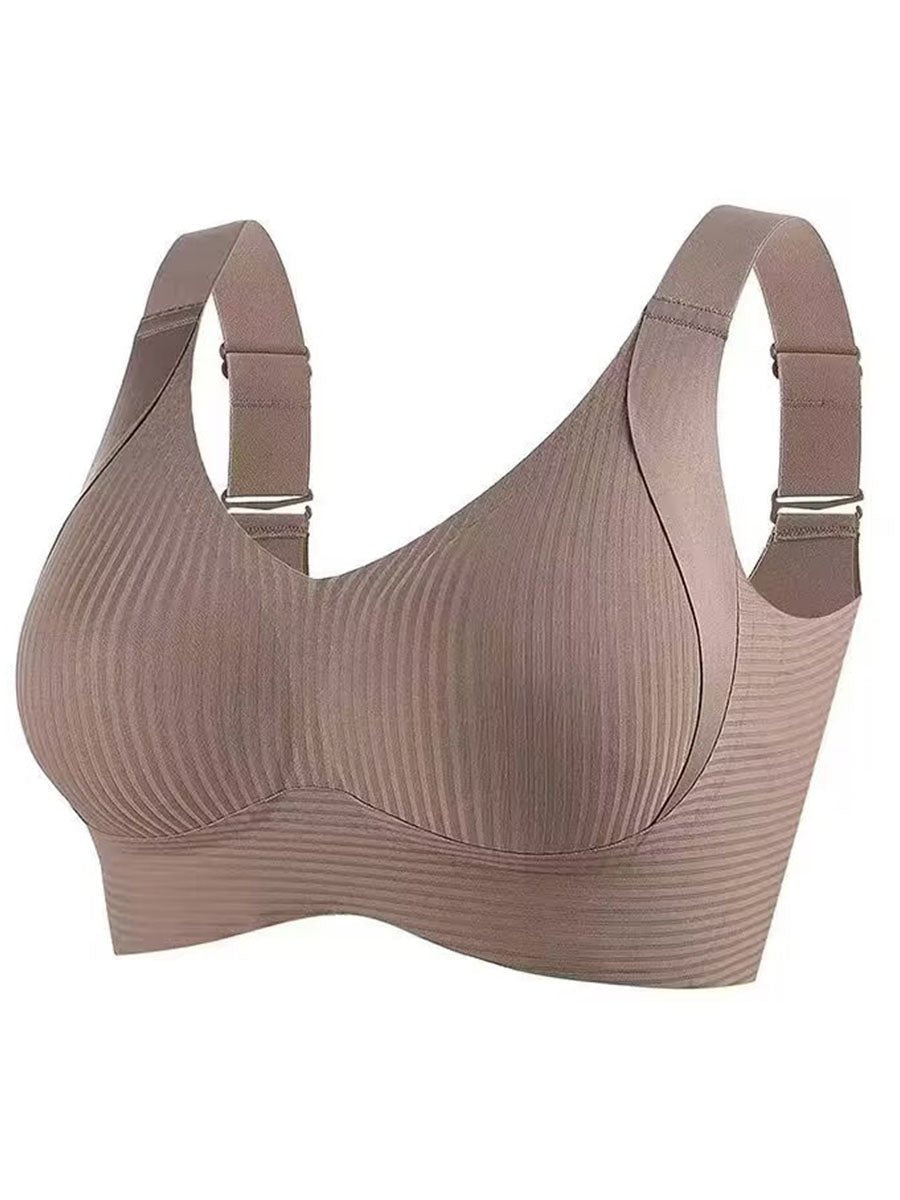 🎁Koop 1, krijg 3 pakketten💕Dames rib-kousen beha push-up draadloos & verstelbaar🌸