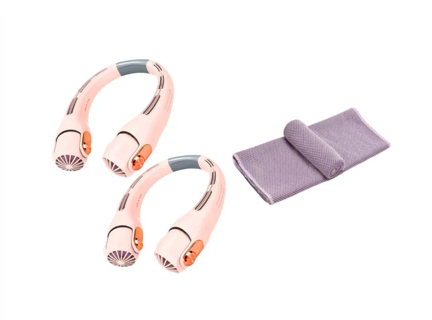 🌀 TIJDELIJKE AANBIEDING: 50% KORTING! 💥 360° draaibare nekventilator – ultrastil, 3 snelheden, handsfree, lange batterijduur ✨