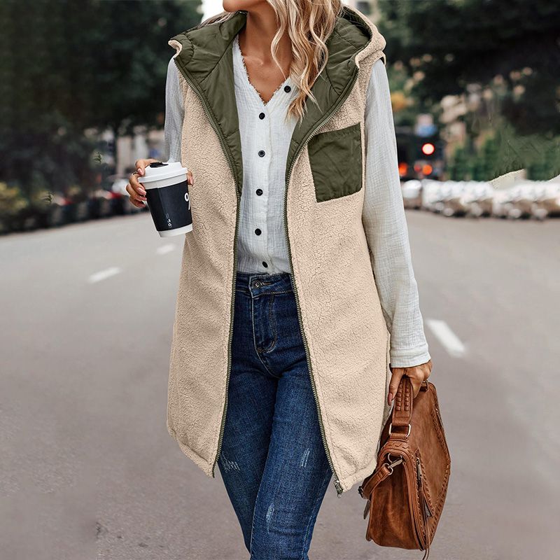 🔥Omkeerbaar herfstvest voor dames, mouwloos jasje van imitatie fleece