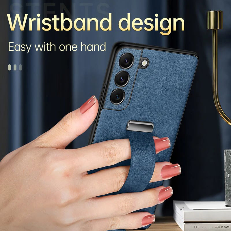 📱🦾Samsung telefoonhoesje met uitklapbare standaard en verstelbare polsband