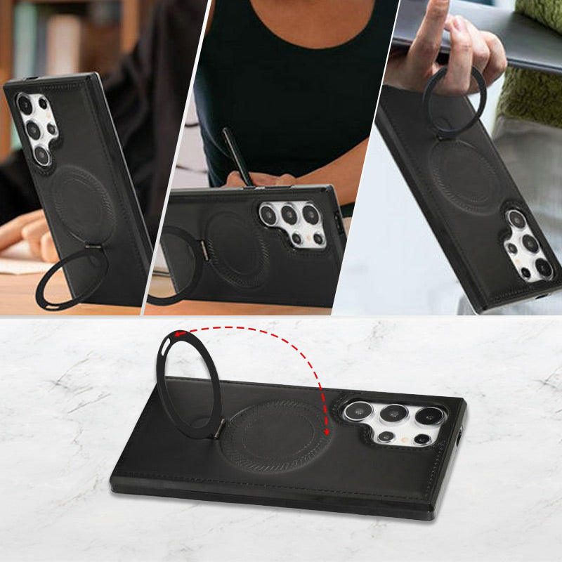 Magnetische Oplaadbare Leren Telefoonhoes voor Samsung