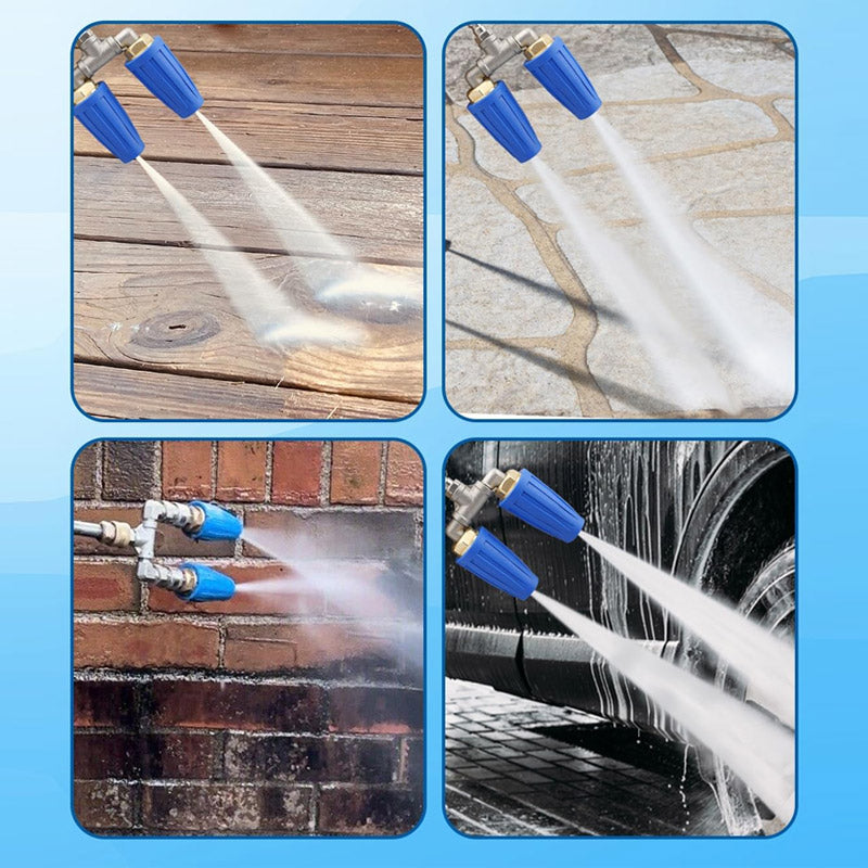 🔥Roestvrijstalen Dual Turbo Nozzle voor hogedrukreiniger