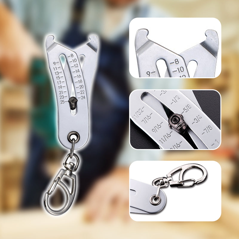 Draagbare Nauwkeurige Schroefdraad Maat Checker Sleutelhanger