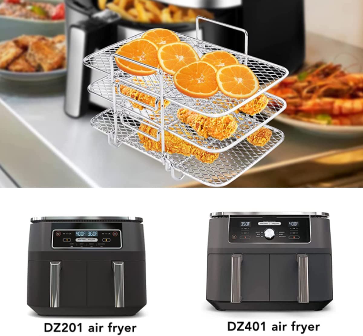 Dual -Basket Fried Rack