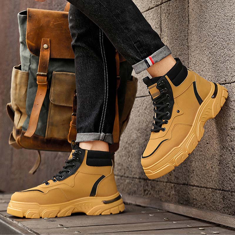 Trendy Ademend Antislip Laarzen van Imitatieleren voor Heren