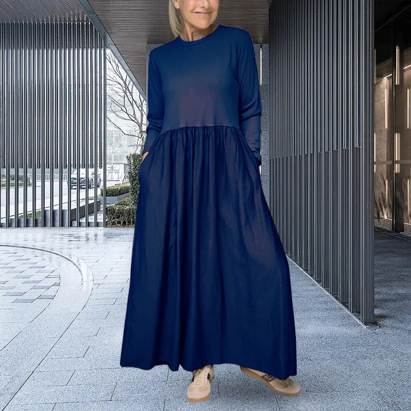 đNieuw product 49% korting đ„Flowy gebreide midi-jurk met lange mouwen