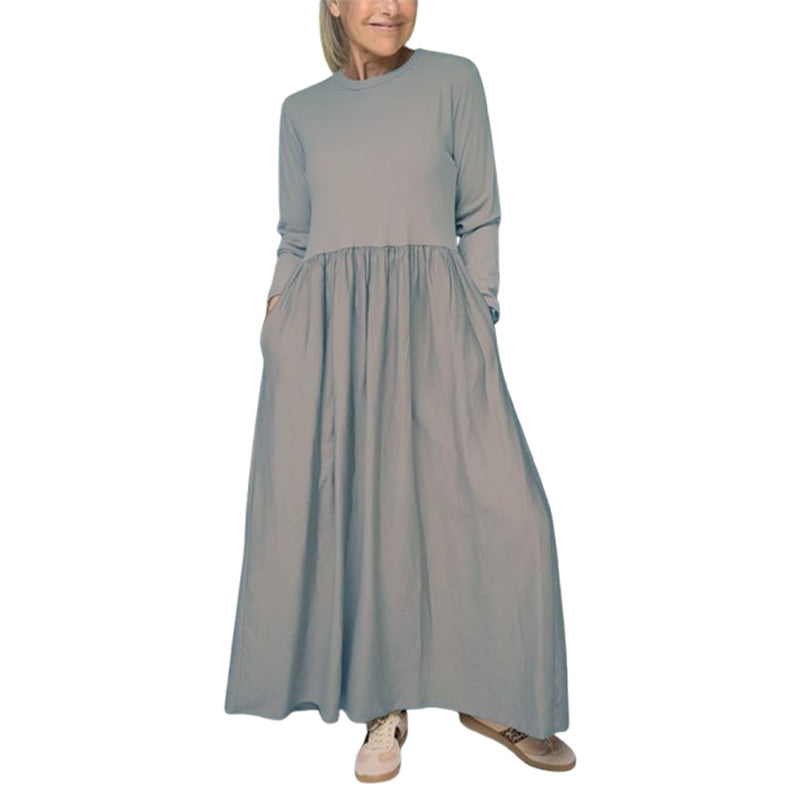 đNieuw product 49% korting đ„Flowy gebreide midi-jurk met lange mouwen