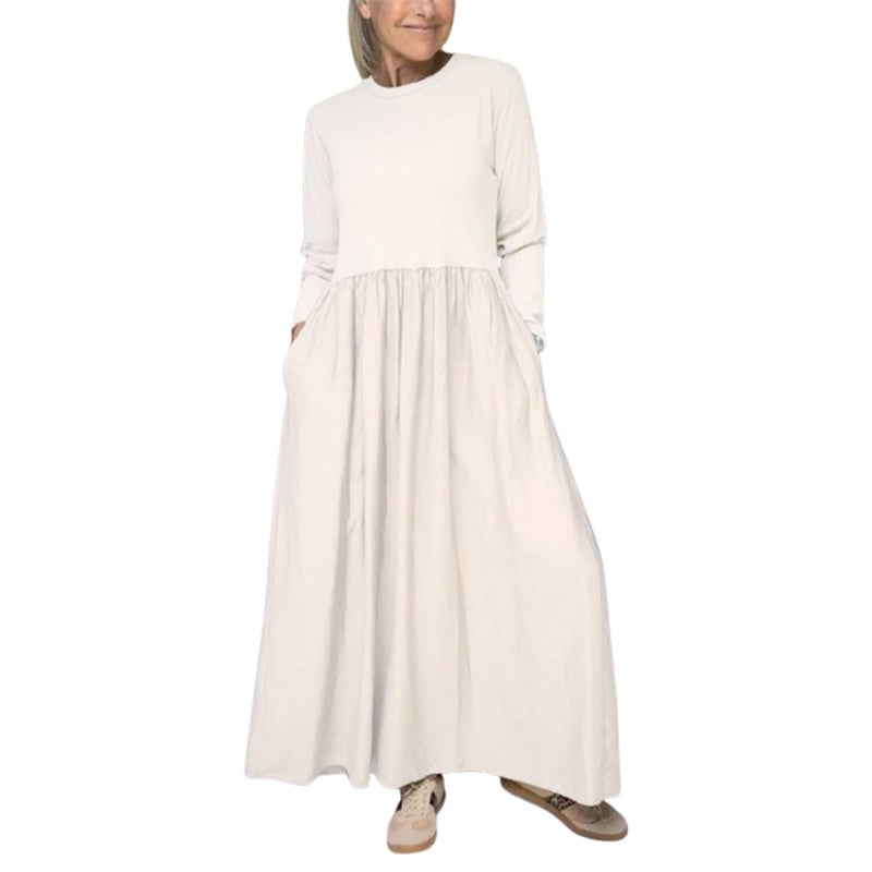 đNieuw product 49% korting đ„Flowy gebreide midi-jurk met lange mouwen