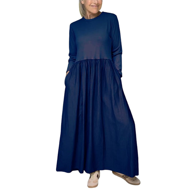đNieuw product 49% korting đ„Flowy gebreide midi-jurk met lange mouwen