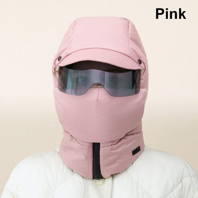 ❄️Winteraanbieding🍂-Winddichte, volledig bedekkende outdoorrijmasker met bril
