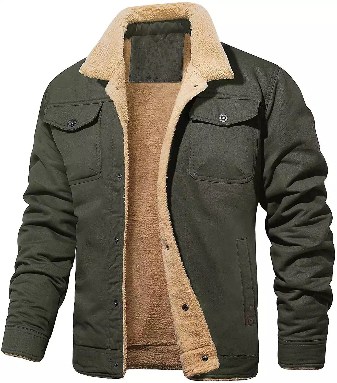 Retro Western winterfleecejacket voor heren