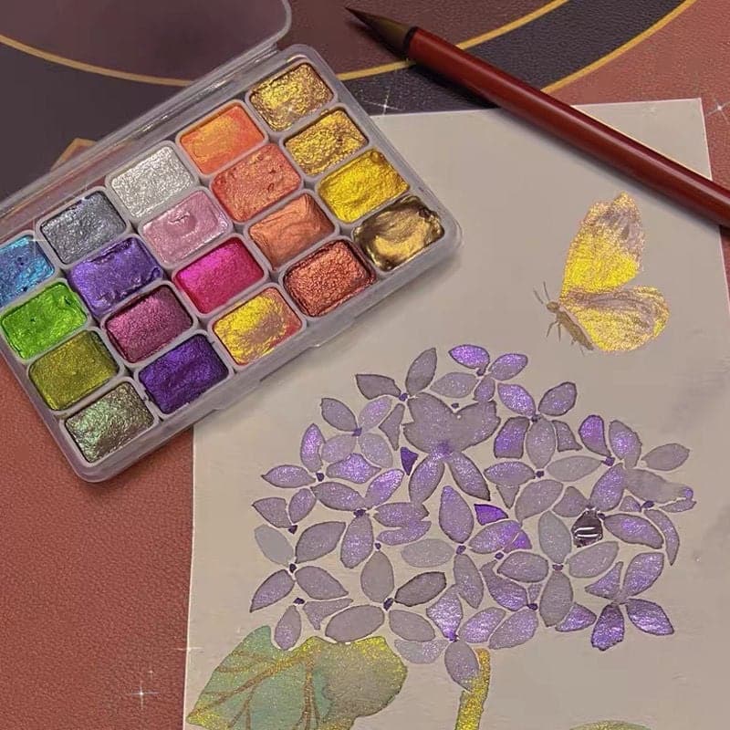 🔥🎨 20 kleuren aquarel schilderij set