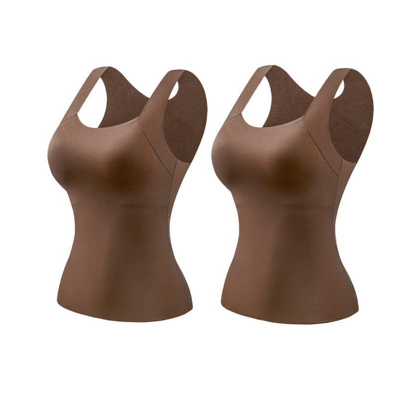 🔥🎁Vrouwen Thermisch Tanktop met U-hals en met Ingebouwde Bh