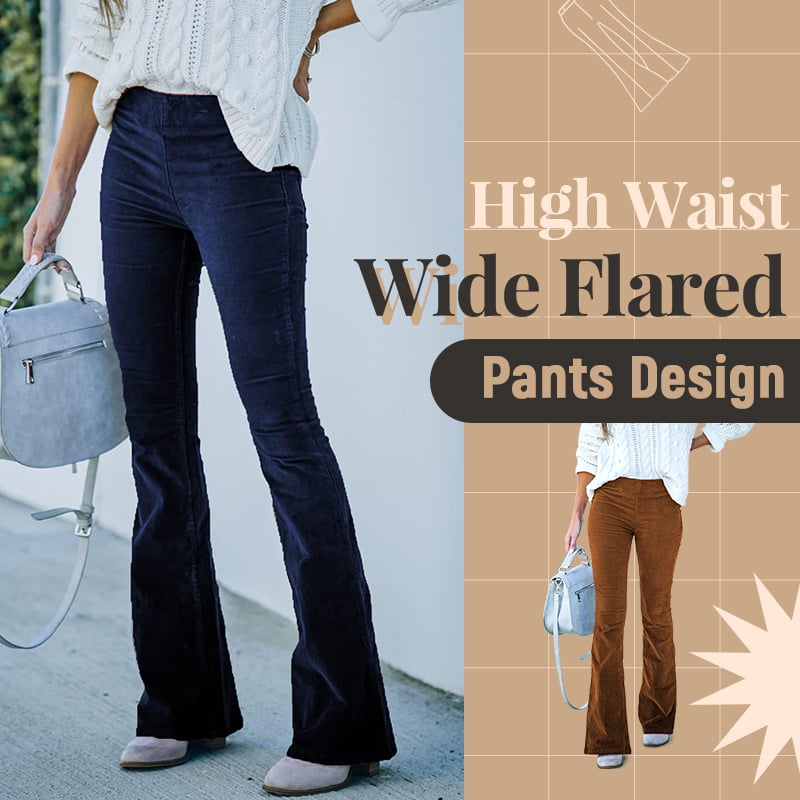 🔥✨Hoge taille, slanke microcorduroy lounge broek met elastische tailleband