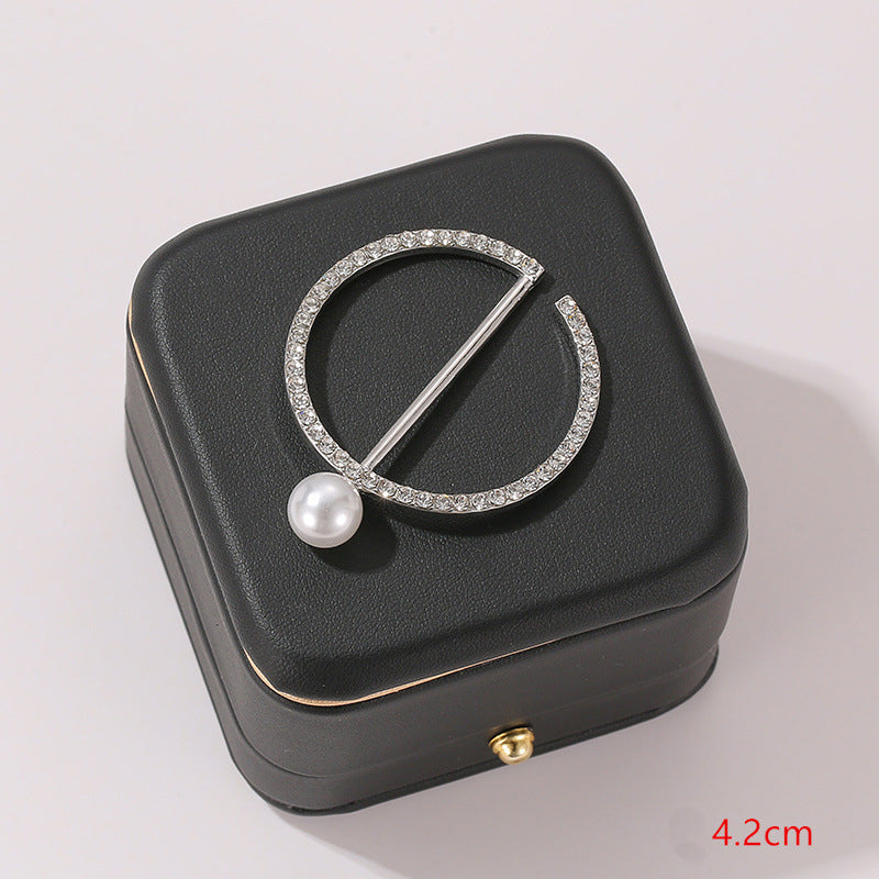 Fashion Silk Scarf Brooch Buckle