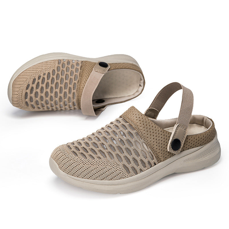 Mode Mesh Ademende Half Slip-On Sandalen