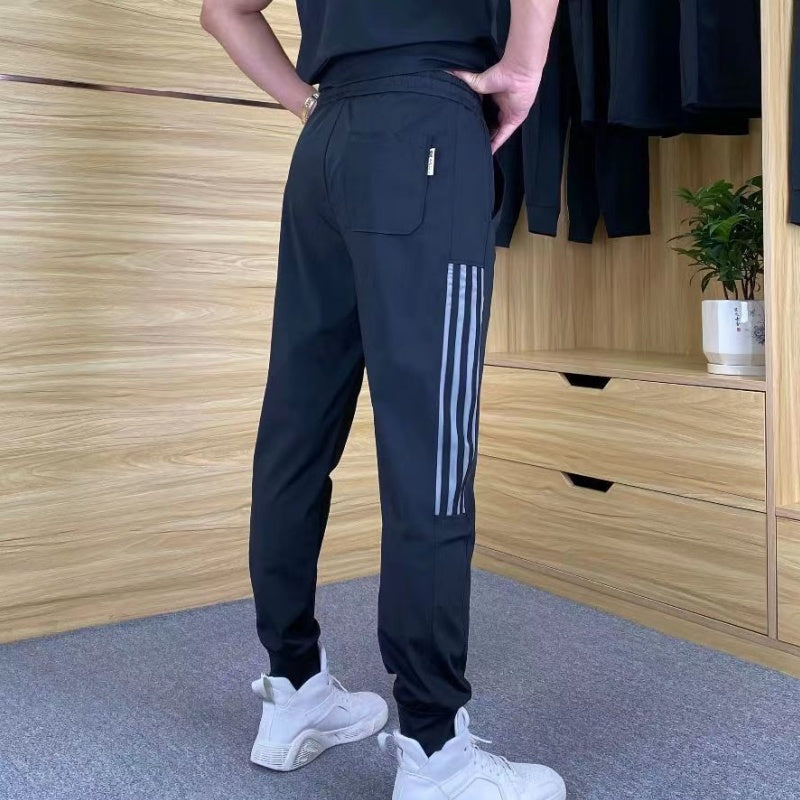 Heren top met korte mouwen en joggingbroek met hoge stretch, set van 2