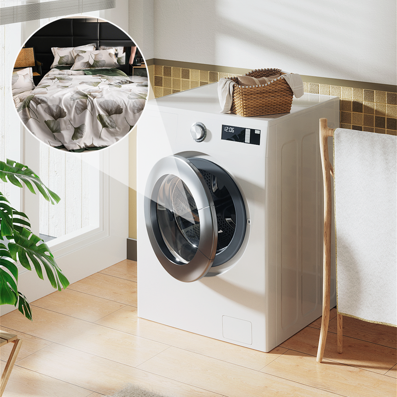 💥Bestseller 2025🌸Machinewasbare en ademende 4-delige beddengoedset met bloemenmotief voor alle seizoenen⏰Tijdelijke speciale aanbieding!