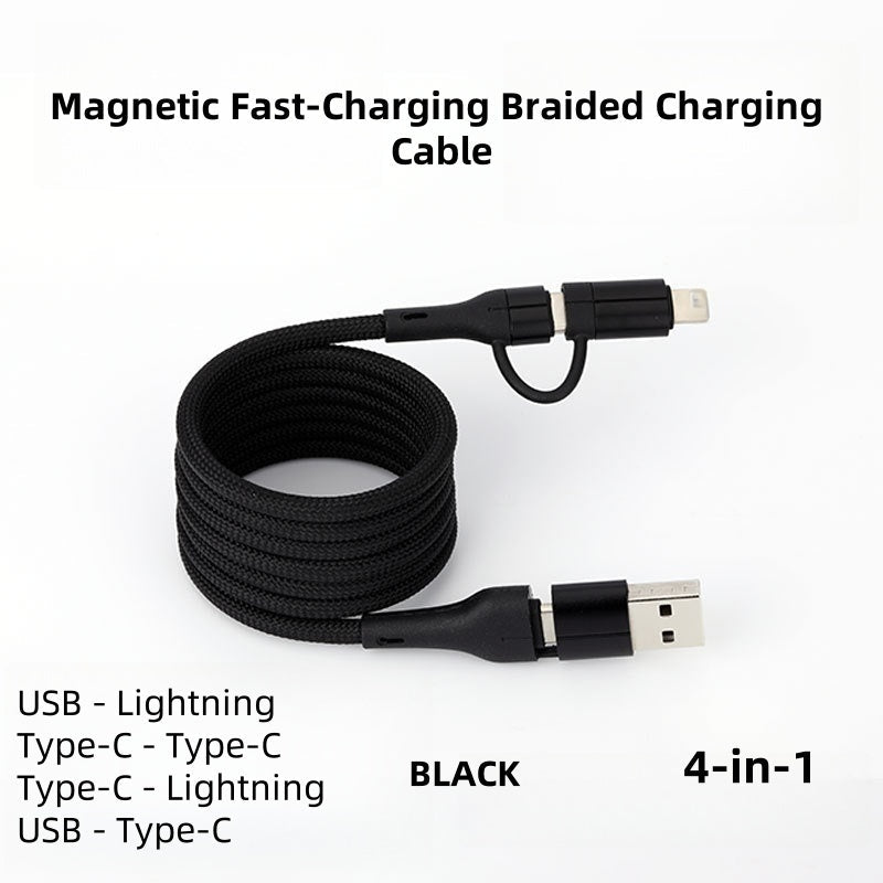 Magnetische Fast-Charging gevlochten oplaadkabel voor meerdere compatibiliteiten