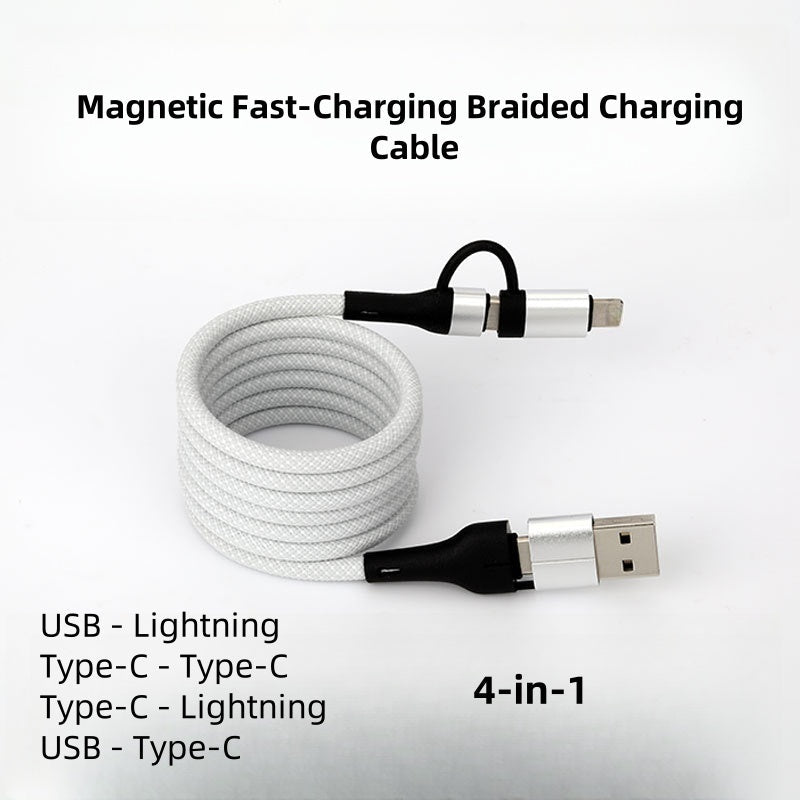 Magnetische Fast-Charging gevlochten oplaadkabel voor meerdere compatibiliteiten