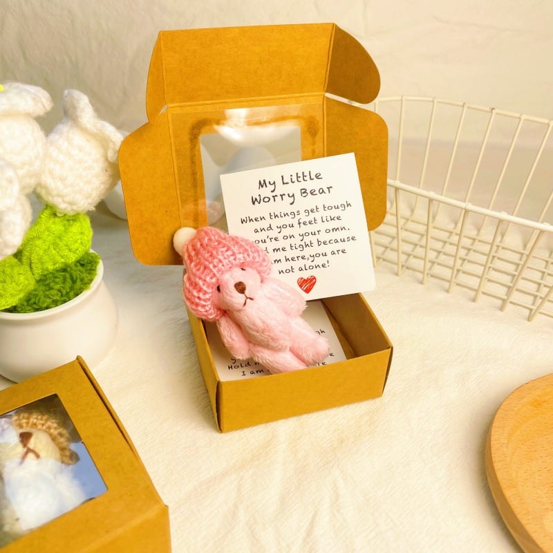💖Vandaag: Koop 1 krijg 1 gratis!🎁Handgemaakte mini knuffelbeer in doos