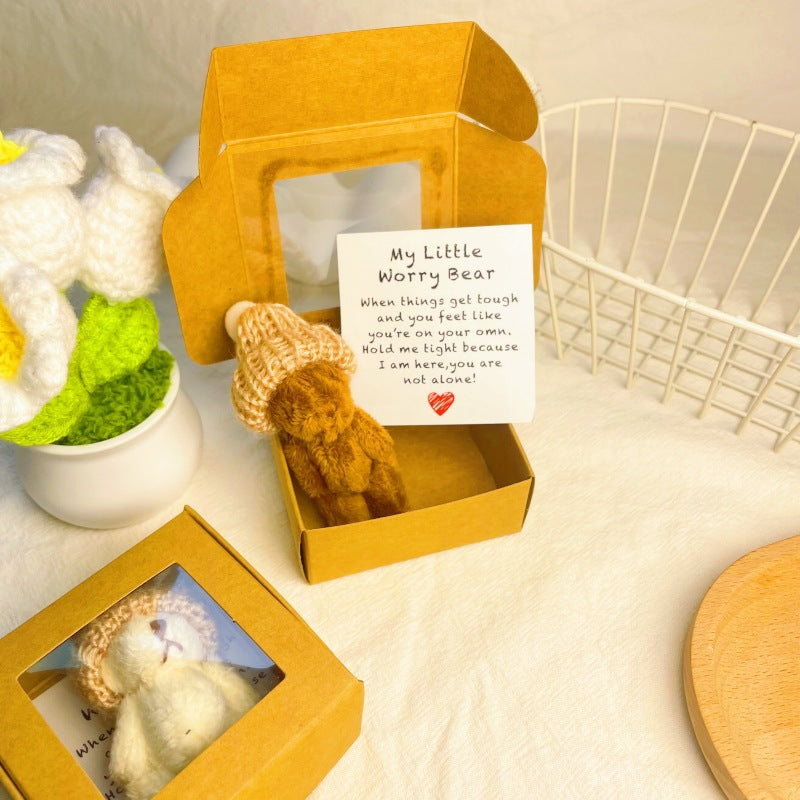 💖Vandaag: Koop 1 krijg 1 gratis!🎁Handgemaakte mini knuffelbeer in doos