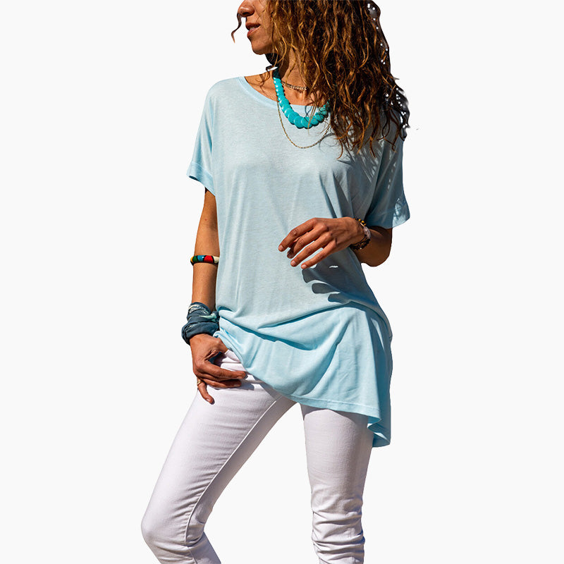 Dames losvallend tuniek T-shirt