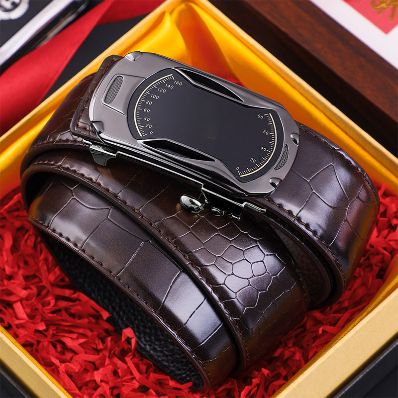 Automatische gesp voor heren met krokodillenpatroon