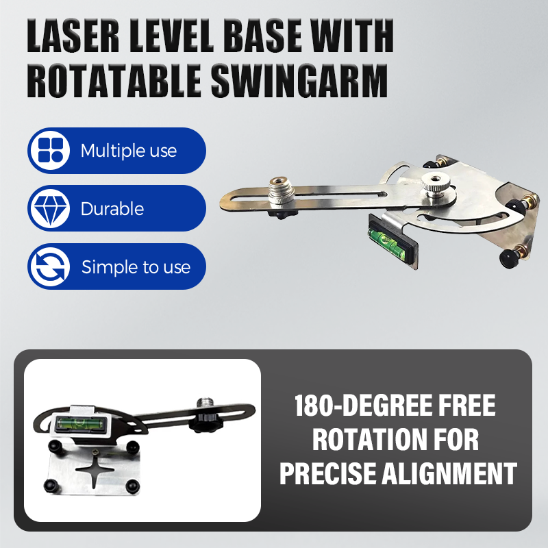 Laserniveaubasis met draaibare zwenkarm