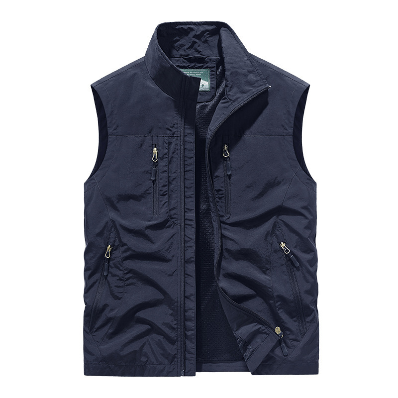 Oversized mouwloos gilet met zakken voor heren