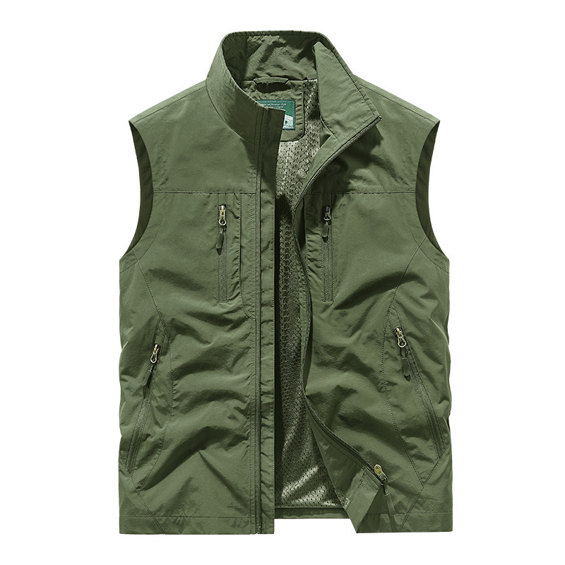 Oversized mouwloos gilet met zakken voor heren