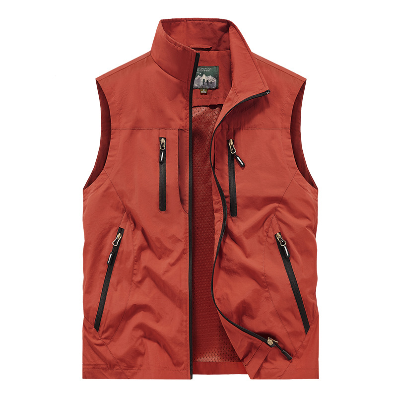 Oversized mouwloos gilet met zakken voor heren