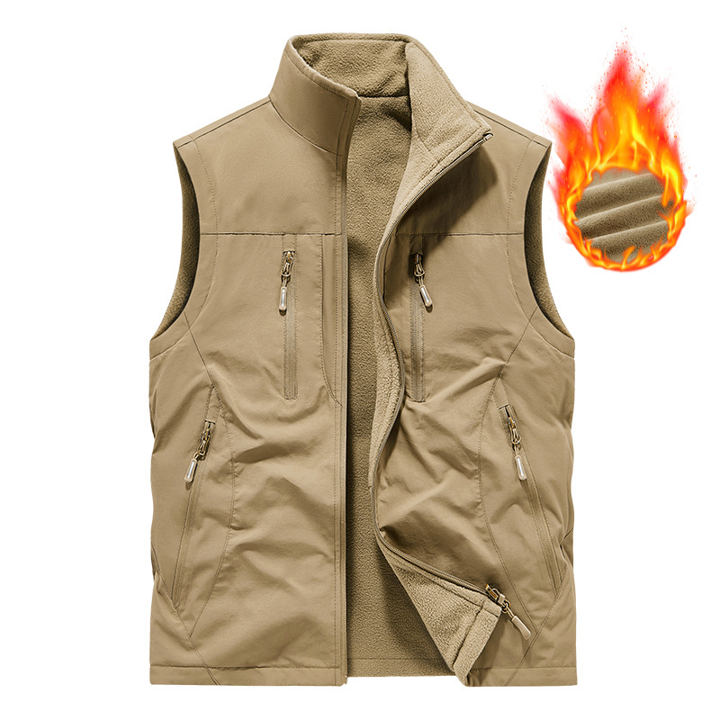 Oversized mouwloos gilet met zakken voor heren