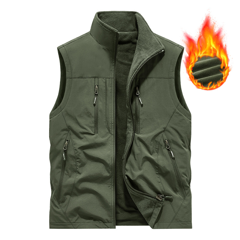Oversized mouwloos gilet met zakken voor heren