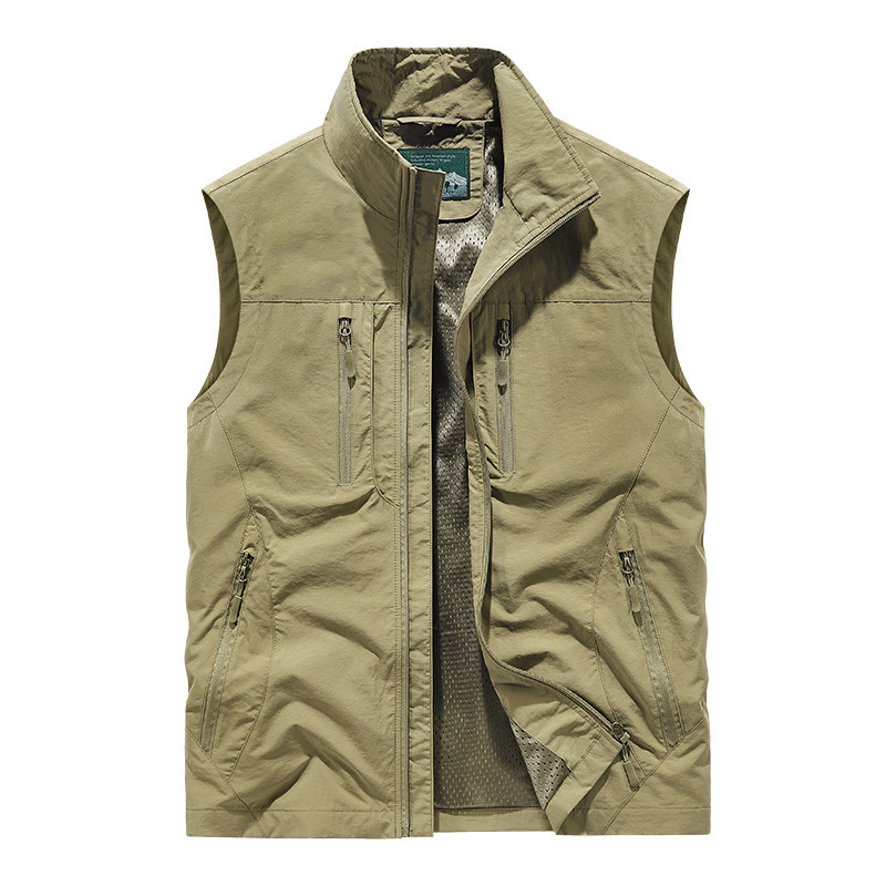 Oversized mouwloos gilet met zakken voor heren