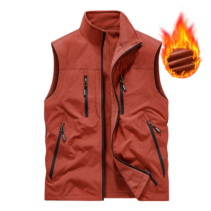Oversized mouwloos gilet met zakken voor heren