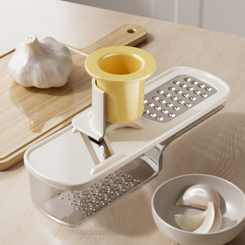 3-in-1 mandoline-snijder met bakje