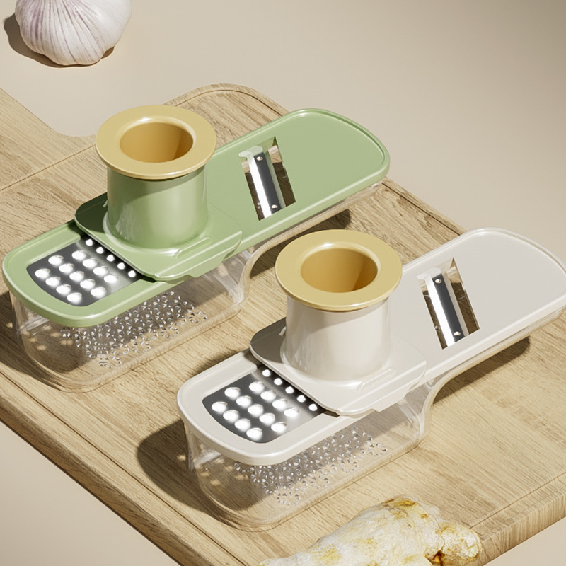 3-in-1 mandoline-snijder met bakje