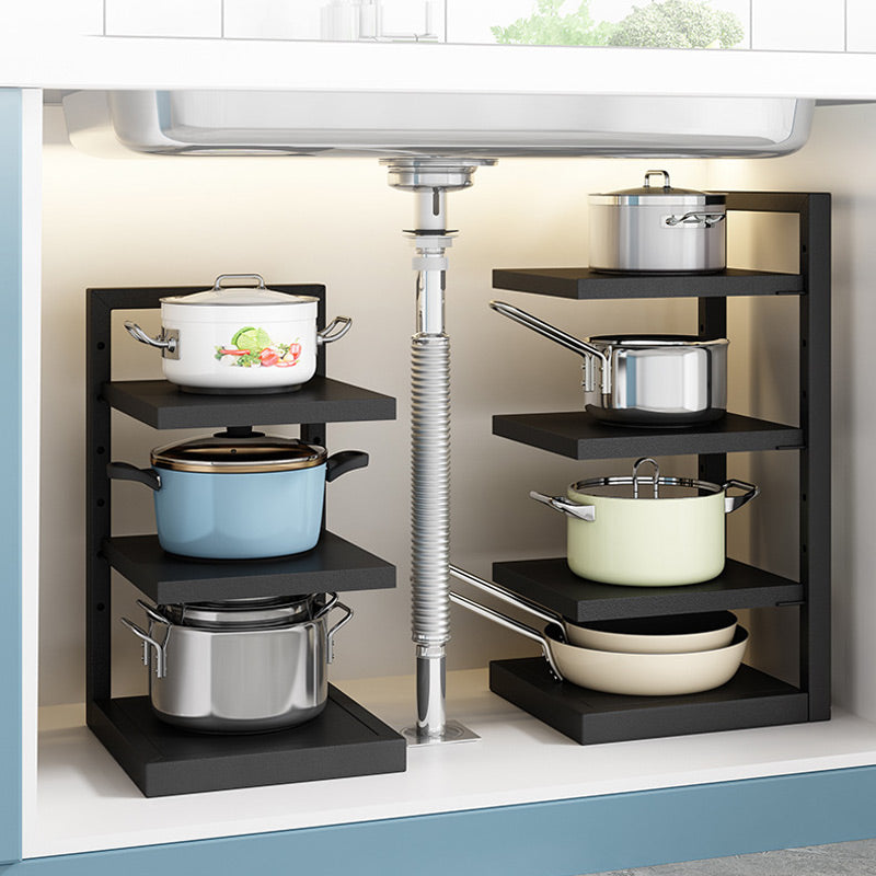 Adjustable Multi-Layer Pot Storage Rack